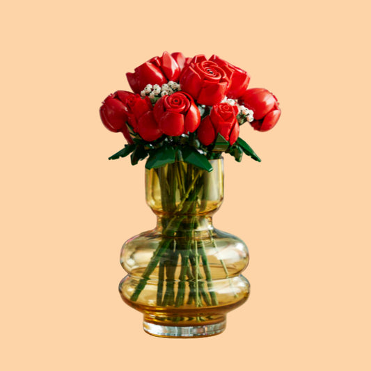Red Roses Building Block Set