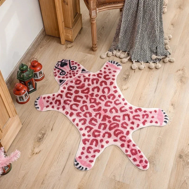 Pink Leopard Skin Rug