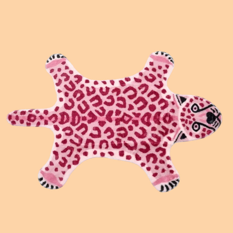 Pink Leopard Skin Rug