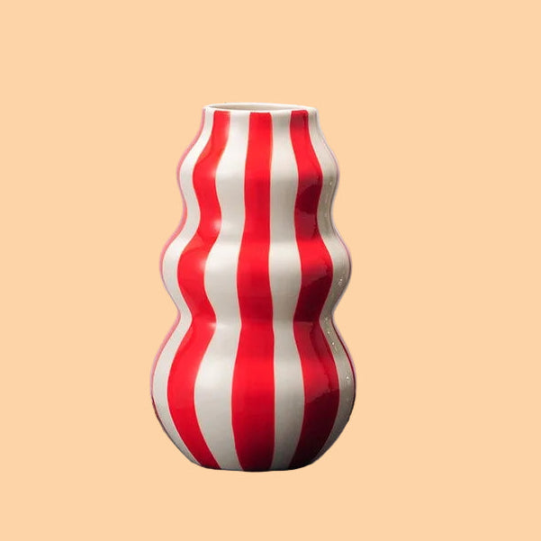 Wavy Striped Vase