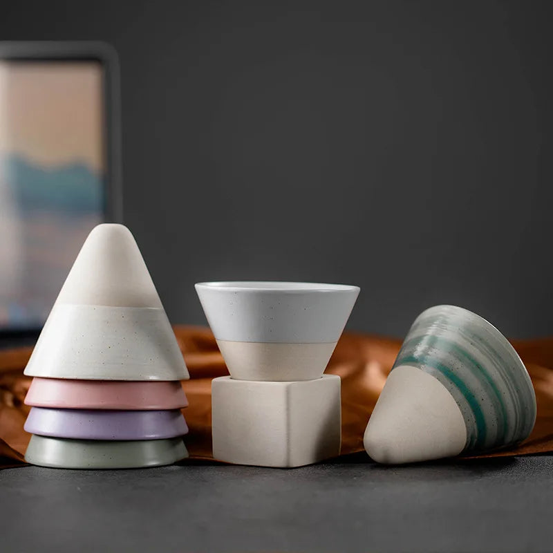 Cone and Cube Coffee Cup