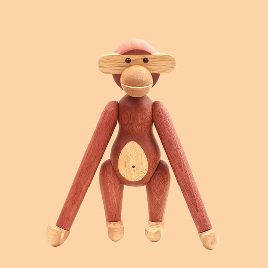 Wooden Monkey Figurine