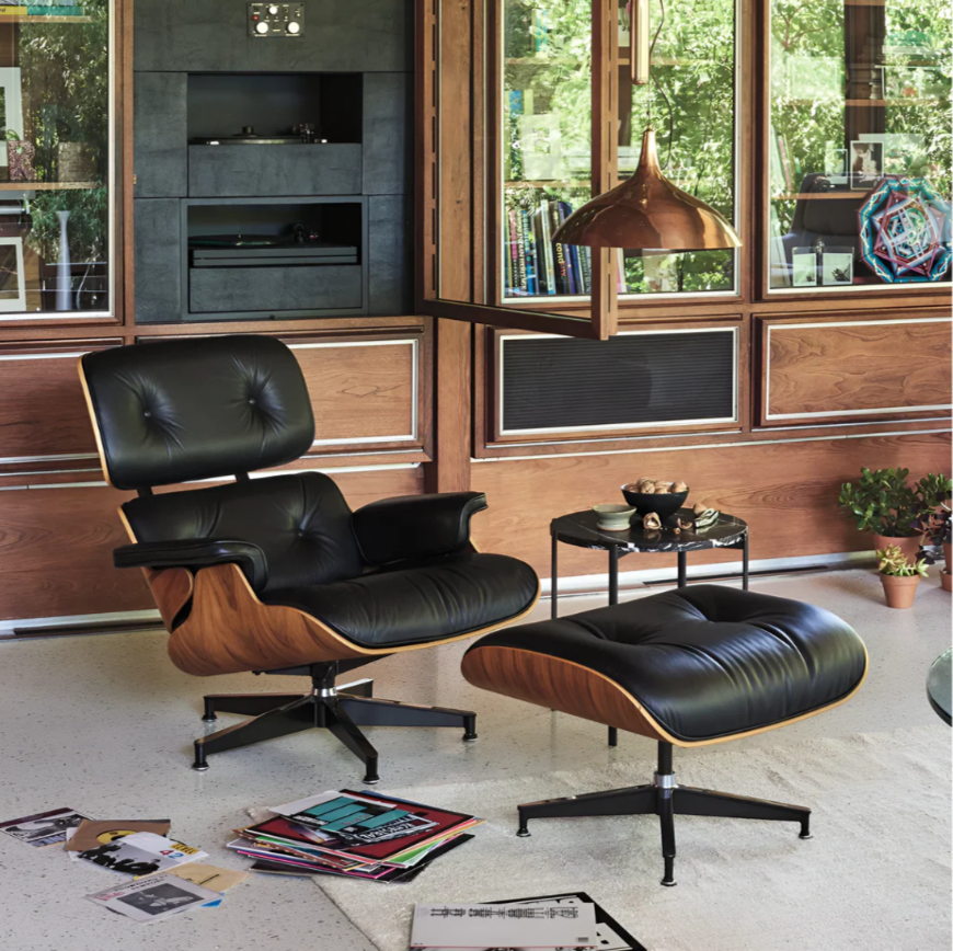 Eames Leather Lounge Chair and Ottoman