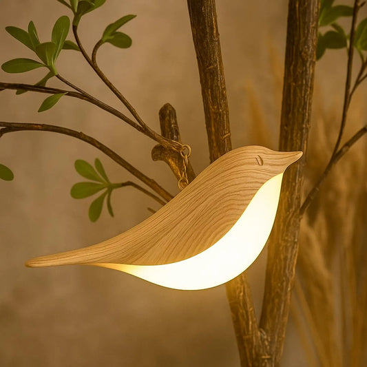 Wooden Bird Lamp